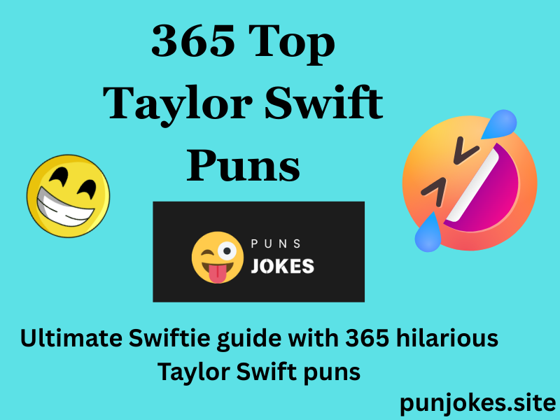 Graphic promoting 365 Taylor Swift jokes for fans to enjoy daily