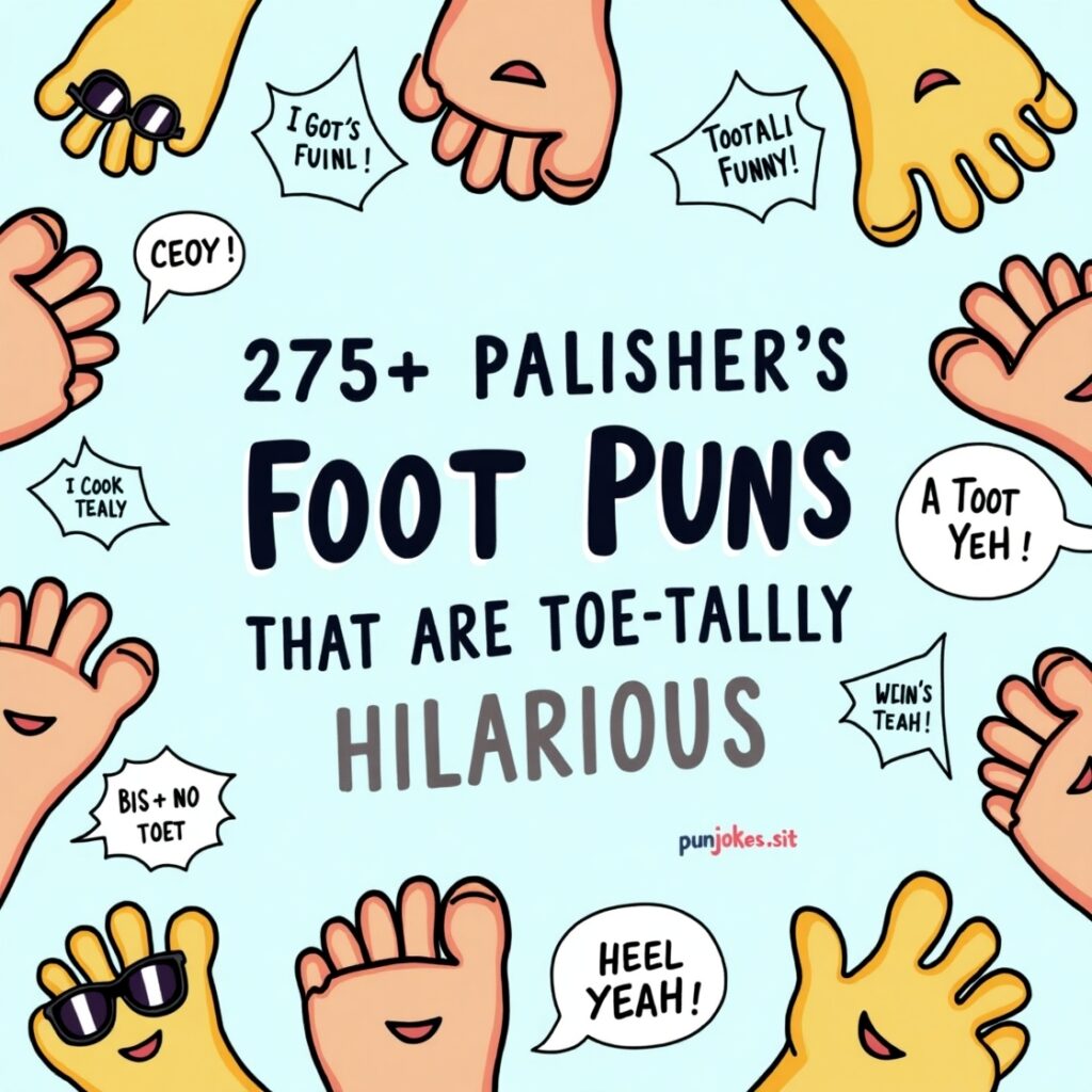 Entertaining article featuring over 275 foot-related puns and humor