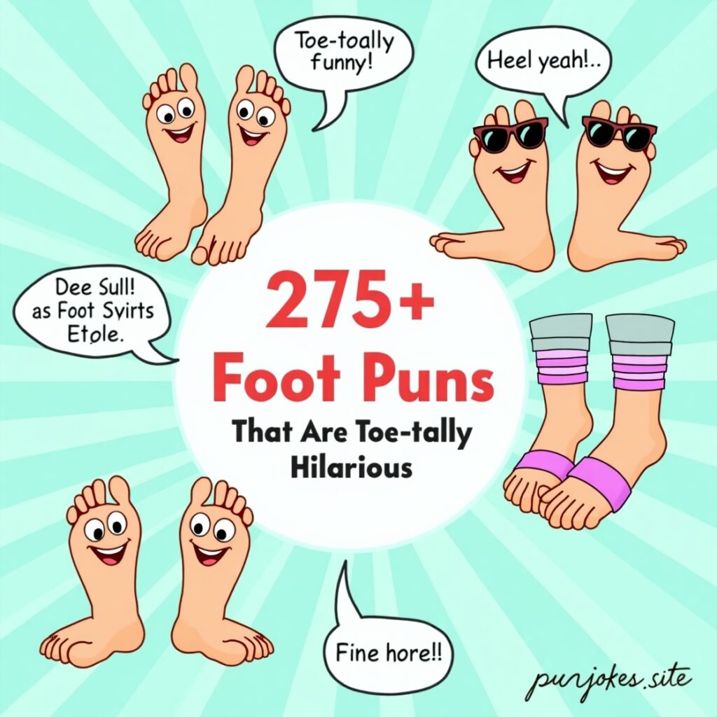 Collection of 275+ funny foot puns and jokes to make you laugh